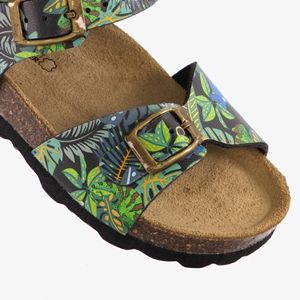 Groot leren kinder sandalen met print