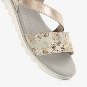 Softline dames sandalen met metallic details