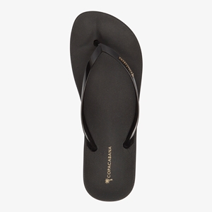 Copacabana vegan dames teenslippers zwart