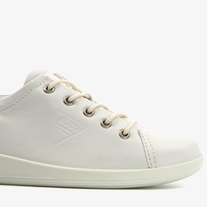 Ecco Soft 2.0 leren dames sneakers wit