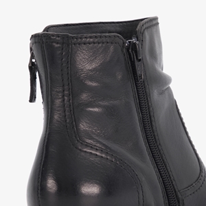 Hush Puppies leren dames enkellaarsjes zwart