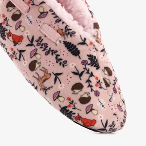 Thu!s kinder sloffen roze met herfst print