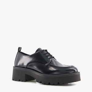 Tamaris dames lak veterschoenen zwart