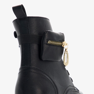 Blue Box meisjes veterboots met gouden rits main product image