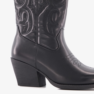 Blue Box dames western boots zwart main product image