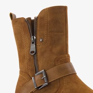 Supercracks gevoerde dames biker boots bruin