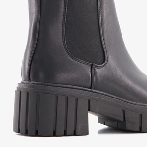 Blue Box dames chelsea boots met hak zwart