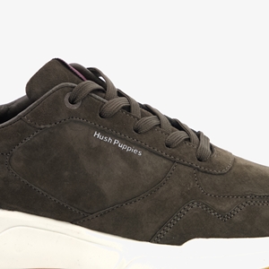 Hush Puppies leren heren sneakers groen