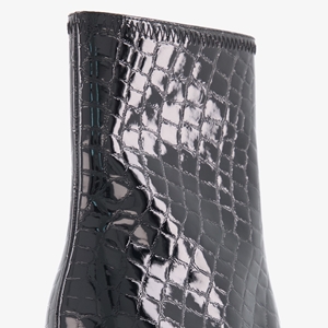 Supercracks croco print enkellaarsjes met hak main product image