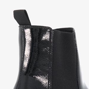 Tamaris lage dames chelsea boots zwart lak main product image