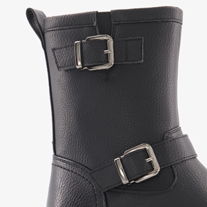 Blue Box dames biker boots zwart