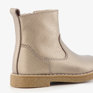 Groot leren meisjes boots goud