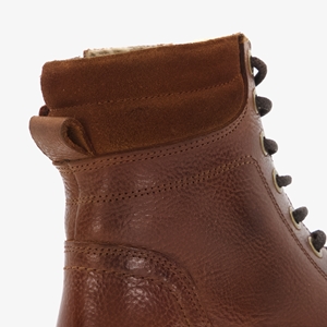 Groot gevoerde leren jongens veterboots bruin main product image