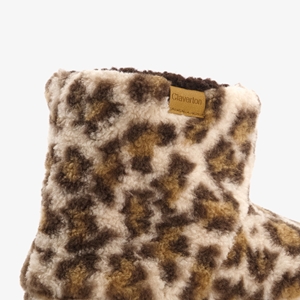 Thu!s dames pantoffels met panterprint bruin main product image