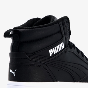 Puma Rebound V6 Mid JR kinder sneakers zwart