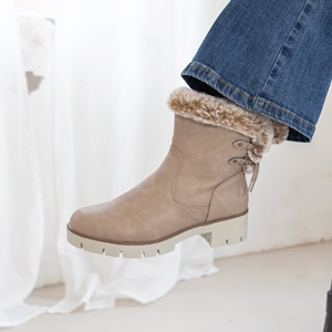 Blue Box gevoerde dames boots beige main product image