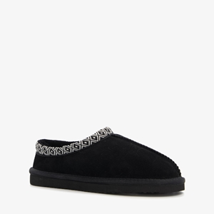 Hush Puppies suède dames pantoffels zwart