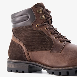 Van Beers leren heren veterboots bruin met suede main product image