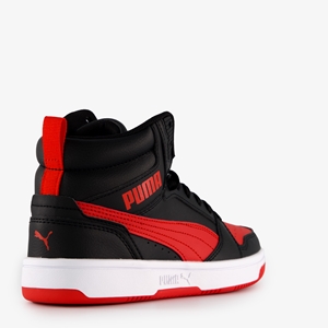 Puma Rebound V6 Mid kinder sneakers zwart/rood main product image