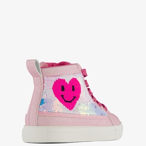 Blue Box hoge meisjes sneakers roze met pailletten main product image