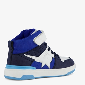 Blue Box hoge jongens sneakers blauw met ster main product image