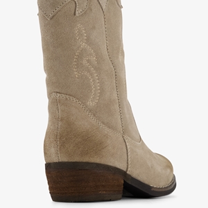 TwoDay suede meisjes western laarzen beige