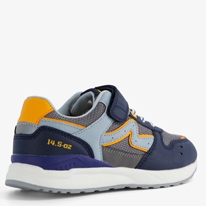 Blue Box jongens sneakers blauw met oranje details