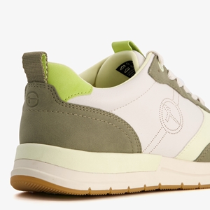 Tamaris vegan dames sneakers groen beige