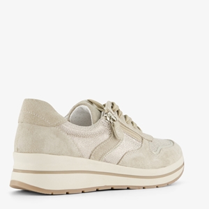 Natuform leren dames sneakers beige main product image