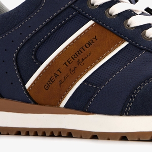 Blue Box heren sneakers blauw/bruin main product image