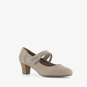Softline dames pumps met bandje taupe