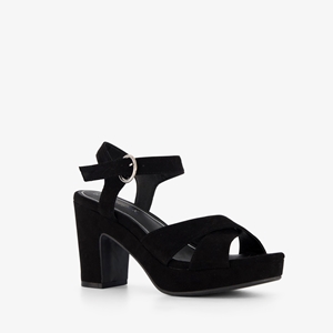Blue Box dames sandalen met hak zwart