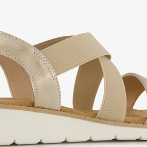 Blue Box dames sandalen beige goud