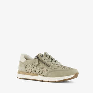 Tamaris Comfort leren dames sneakers lichtgroen