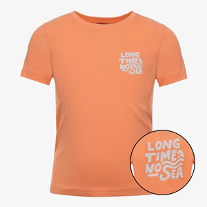 Unsigned jongens T-shirt met backprint oranje