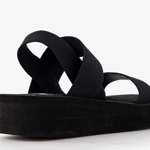 Scapino Dames sandalen met plateauzool zwart