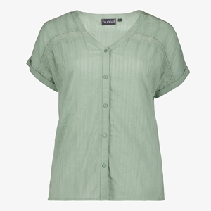 TwoDay dames blouse met korte mouwen groen