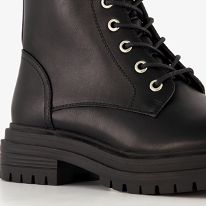 Blue Box dames veterboots zwart