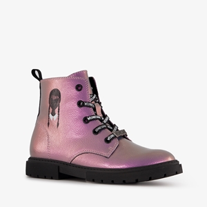 Wednesday meisjes veterboots metallic roze online bestellen Scapino