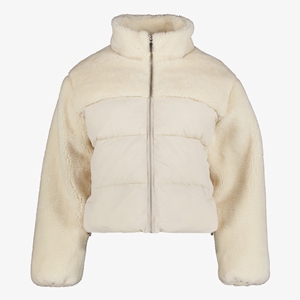 TwoDay korte dames winterjas met teddy beige