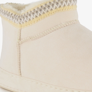 Thu!s gevoerde dames pantoffels beige