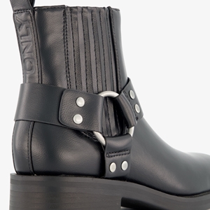 Only Shoes lage dames biker boots zwart