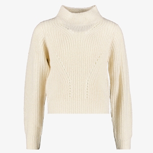 TwoDay meisjes sweater met col beige