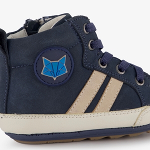 Groot leren jongens babyschoenen blauw