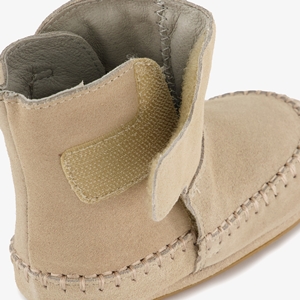 Groot leren meisjes babyschoenen beige