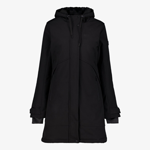 Kjelvik dames softshell parka jas zwart