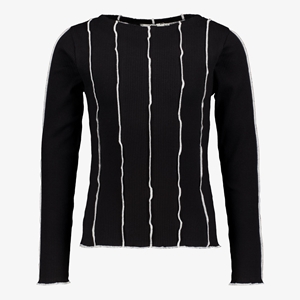 MyWay meisjes longsleeve sjhirt zwart wit