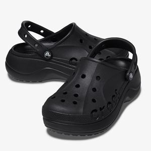 Crocs Baya Platform Clog dames klompen zwart