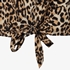 Jazlyn geknoopte dames blouse met luipaardprint 3