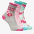 3 paar kinder sokken met bloemenprint 1